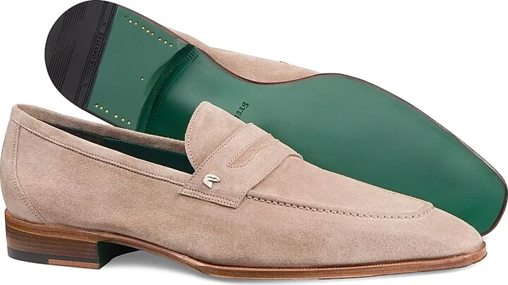 Men's Suede Loafers - Off White - Size 7 - Image 10