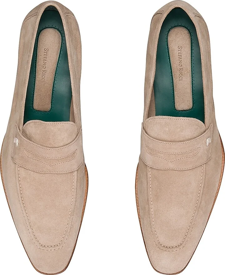 Men's Suede Loafers - Off White - Size 7 - Image 11