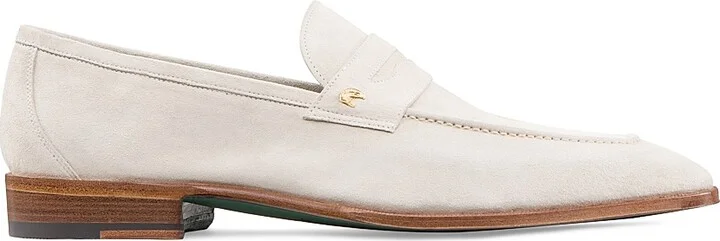 Men's Suede Loafers - Off White - Size 7