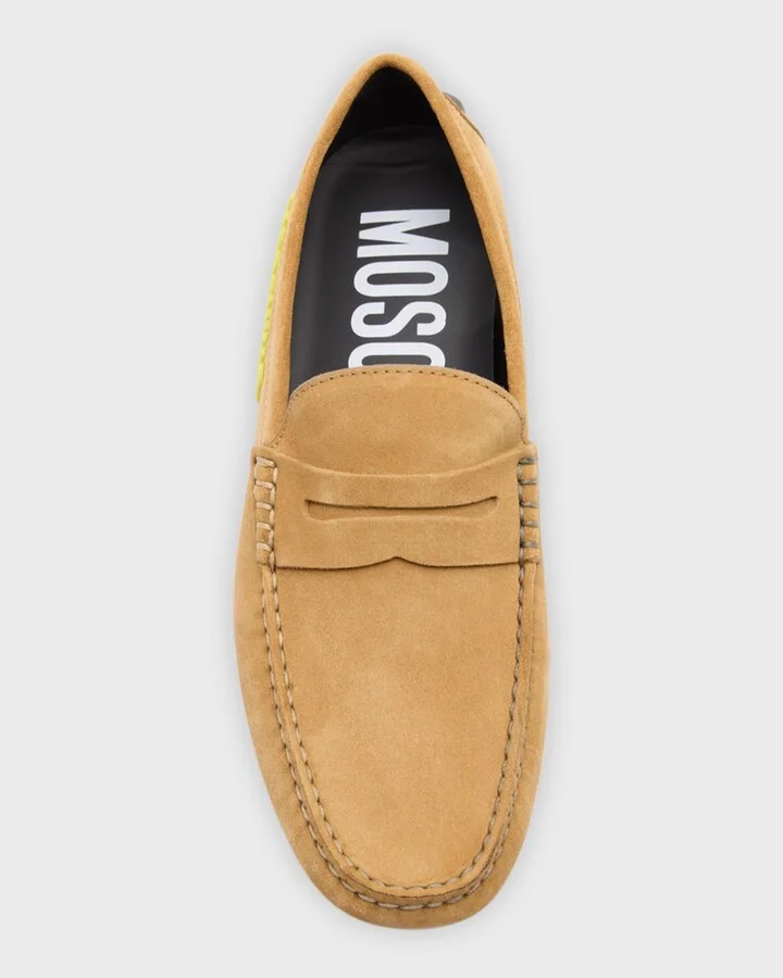 Men's Suede Logo Drivers - Image 2