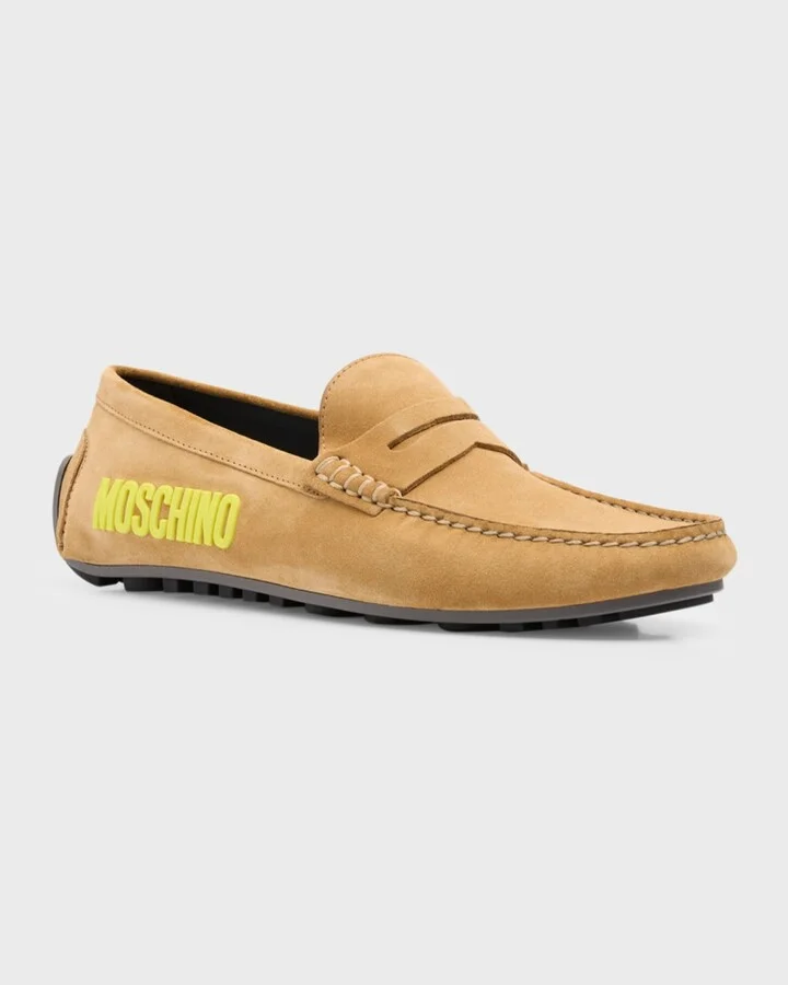 Men's Suede Logo Drivers - Image 4