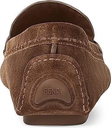 Men's Suede Logo Moccasin-Style Driving Loafers - Cubano - Size 10 - Image 3