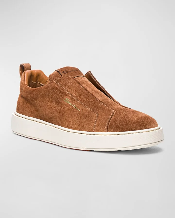 Men's Suede Low-Top Slip-On Sneakers - Image 3