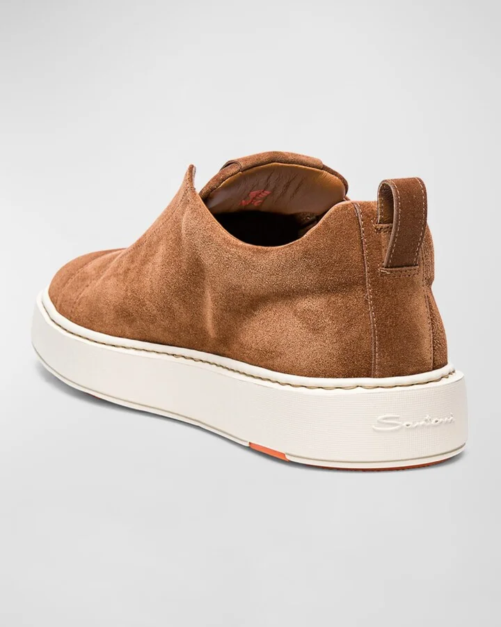 Men's Suede Low-Top Slip-On Sneakers - Image 4