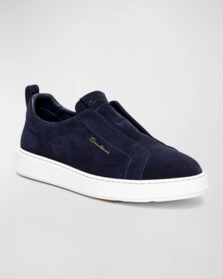 Men's Suede Low-Top Slip-On Sneakers - Image 5