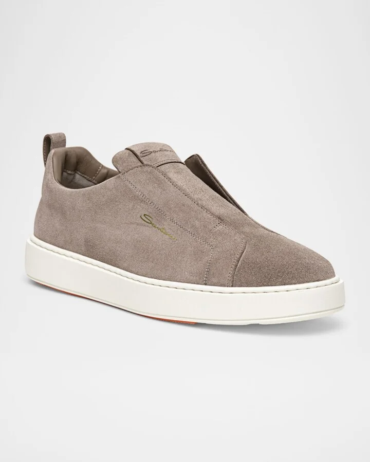 Men's Suede Low-Top Slip-On Sneakers - Image 7