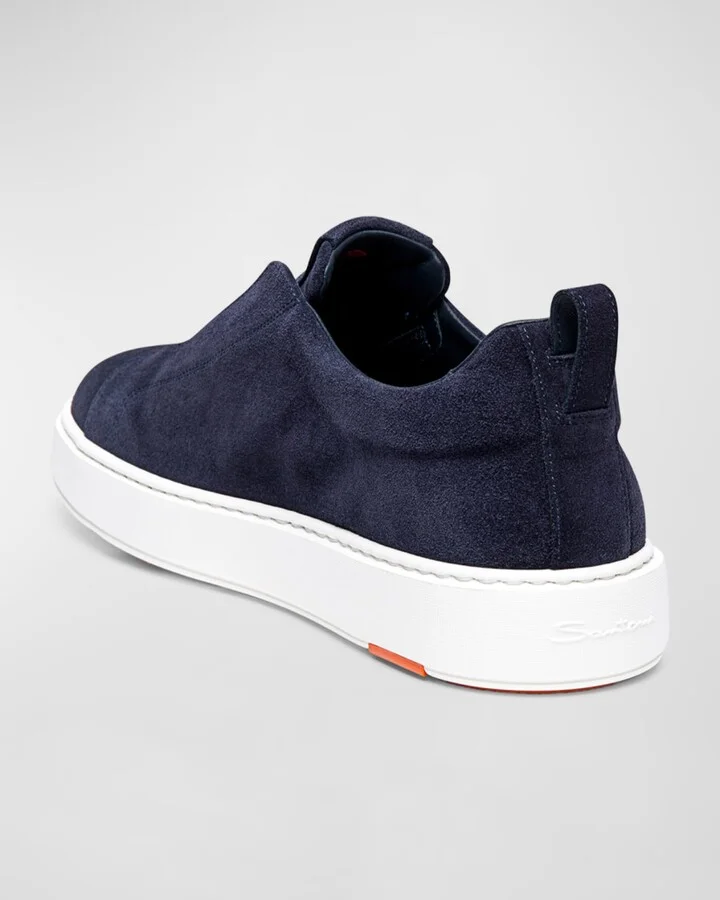 Men's Suede Low-Top Slip-On Sneakers - Image 8