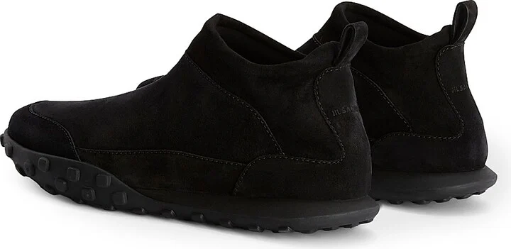 Men's Suede Low Top Sneakers - Black - Size 8 - Image 3