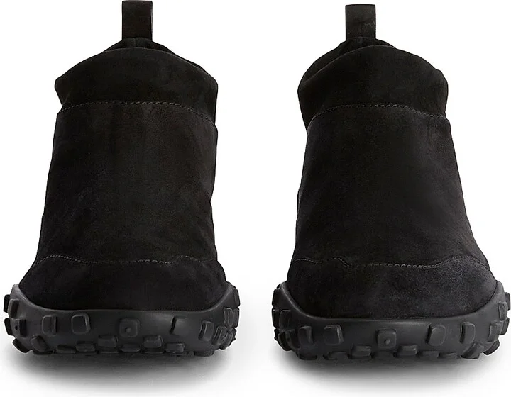 Men's Suede Low Top Sneakers - Black - Size 8 - Image 5