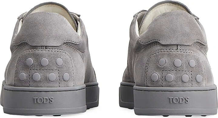Men's Suede Low-Top Sneakers - Grey - Size 6 - Image 3