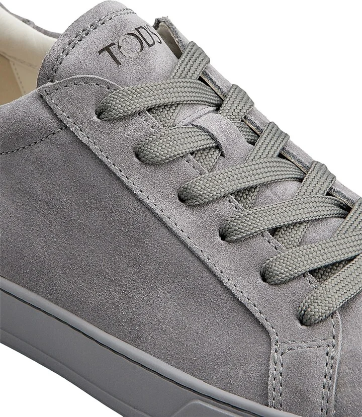 Men's Suede Low-Top Sneakers - Grey - Size 6 - Image 5