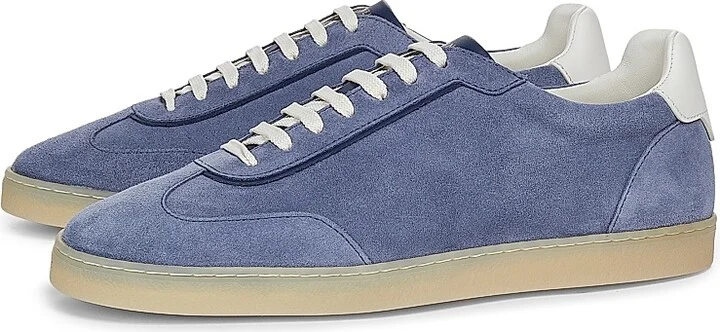 Men's Suede Low-Top Sneakers - Medium Brown - Size 7 - Image 7