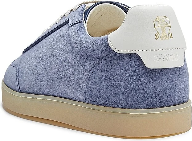 Men's Suede Low-Top Sneakers - Medium Brown - Size 7 - Image 8