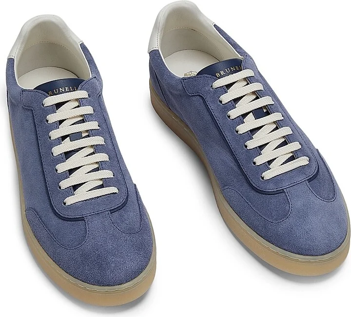 Men's Suede Low-Top Sneakers - Medium Brown - Size 7 - Image 9
