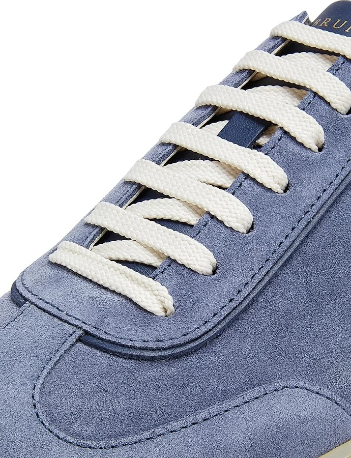 Men's Suede Low-Top Sneakers - Medium Brown - Size 7 - Image 10