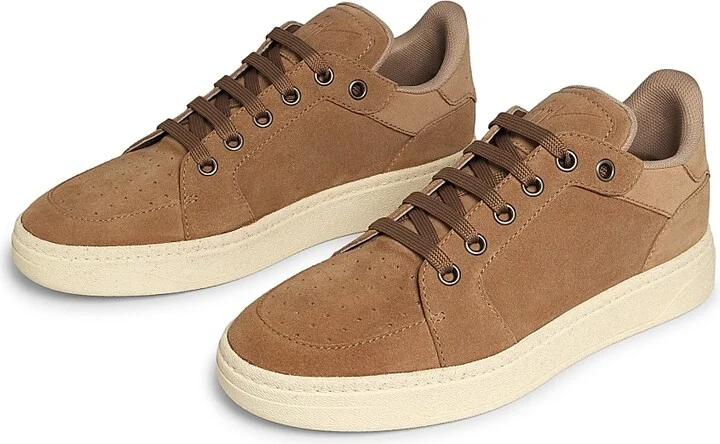 Men's Suede Low-Top Sneakers - Nocciola - Size 7 - Image 2