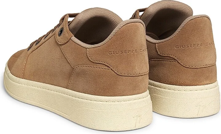 Men's Suede Low-Top Sneakers - Nocciola - Size 7 - Image 3