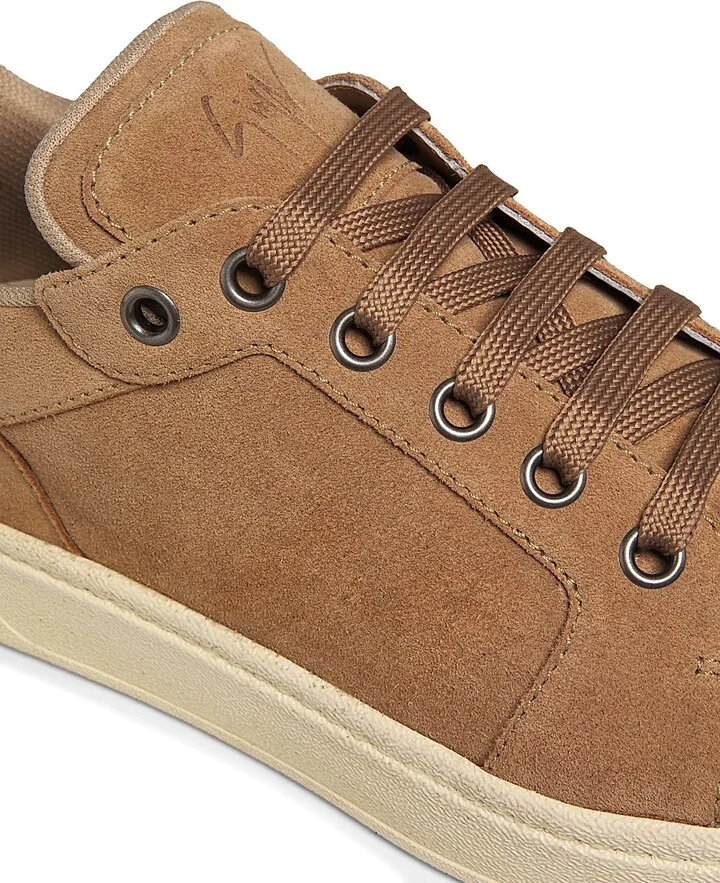 Men's Suede Low-Top Sneakers - Nocciola - Size 7 - Image 5