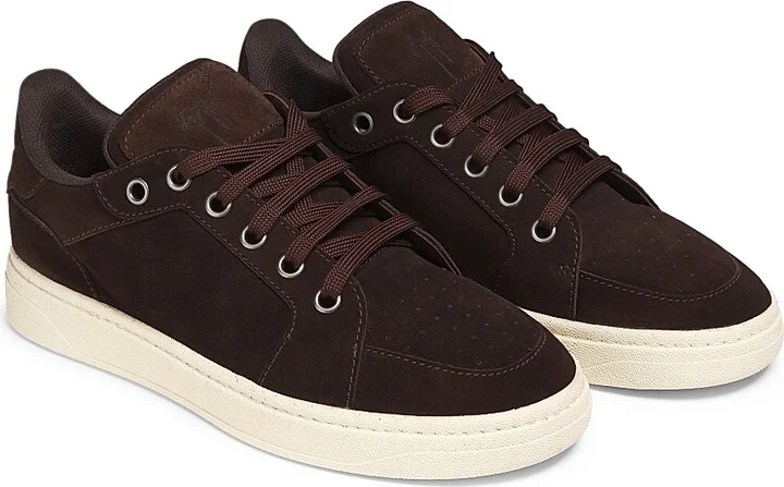 Men's Suede Low-Top Sneakers - Nocciola - Size 7 - Image 7