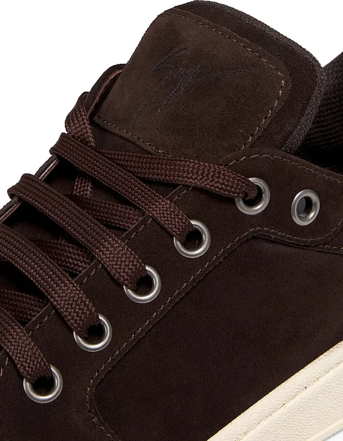 Men's Suede Low-Top Sneakers - Nocciola - Size 7 - Image 10