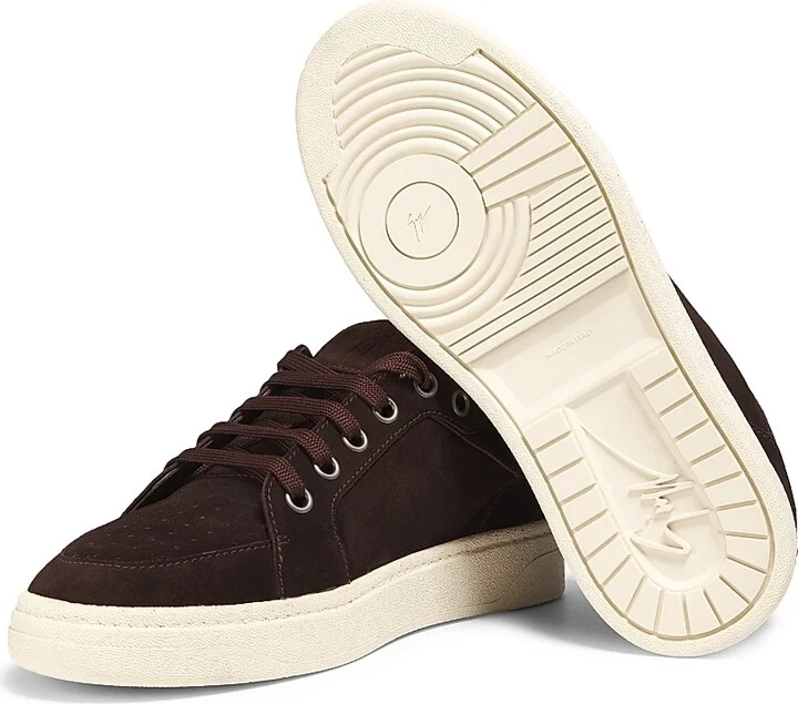 Men's Suede Low-Top Sneakers - Nocciola - Size 7 - Image 11