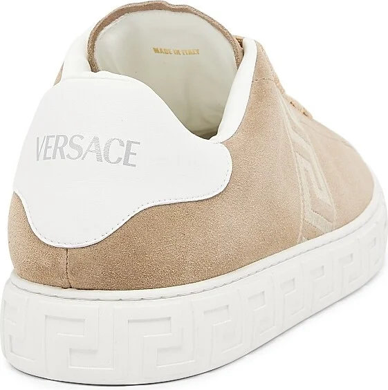 Men's Suede Low-Top Sneakers - Sand - Size 7 - Image 3