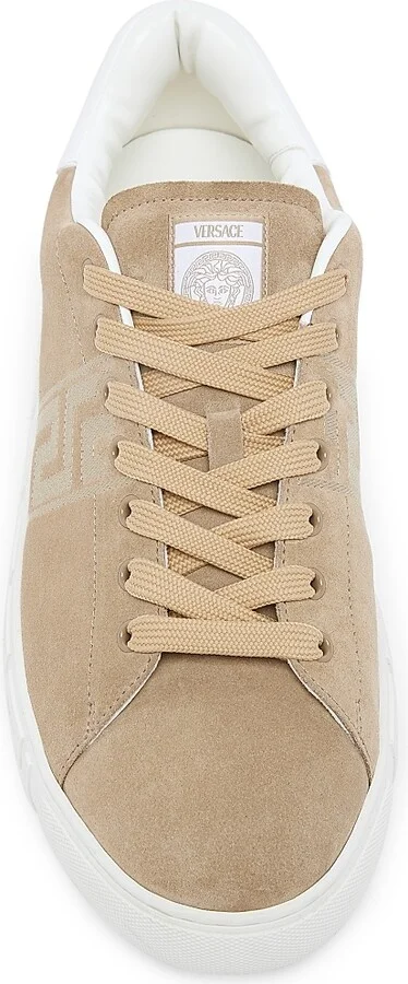 Men's Suede Low-Top Sneakers - Sand - Size 7 - Image 4