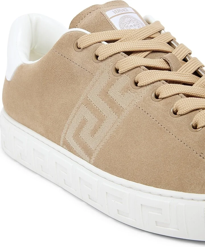 Men's Suede Low-Top Sneakers - Sand - Size 7 - Image 5