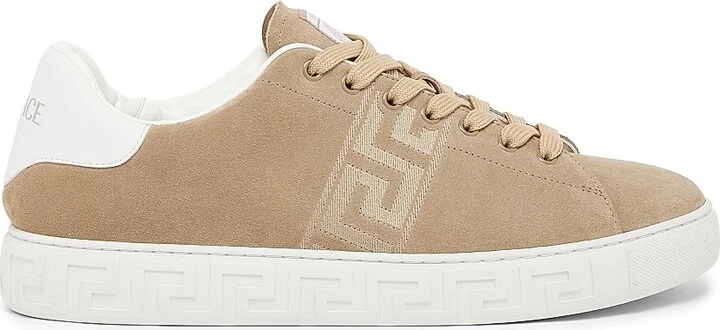 Men's Suede Low-Top Sneakers - Sand - Size 7