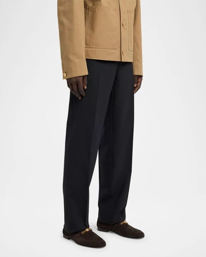 Men's Suede Medusa Chain Bit Loafers - Image 6
