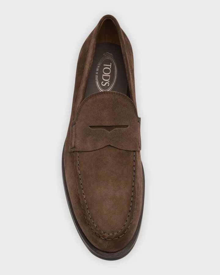 Men's Suede Mocassin Penny Loafers - Image 6