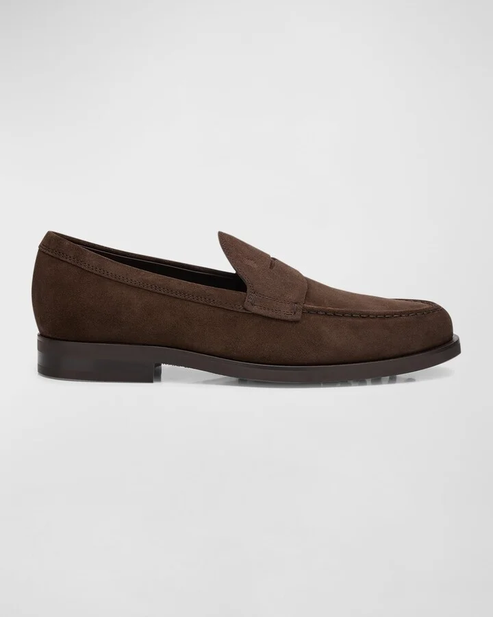 Men's Suede Mocassin Penny Loafers
