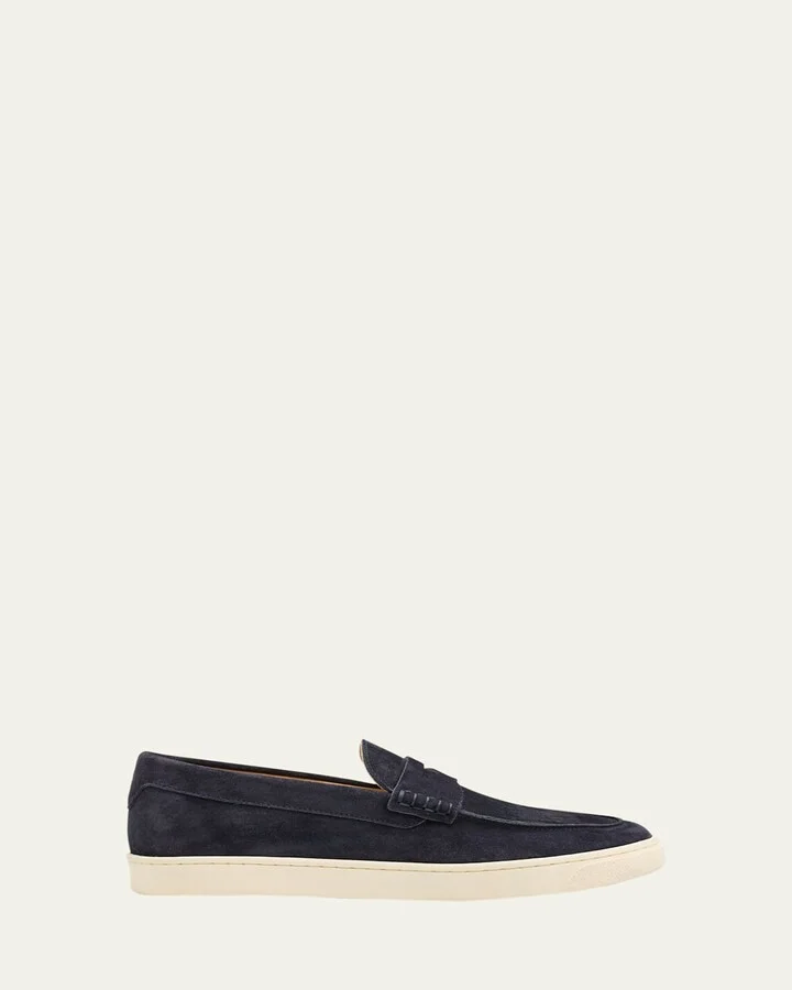 Men's Suede Moccasin Penny Loafers