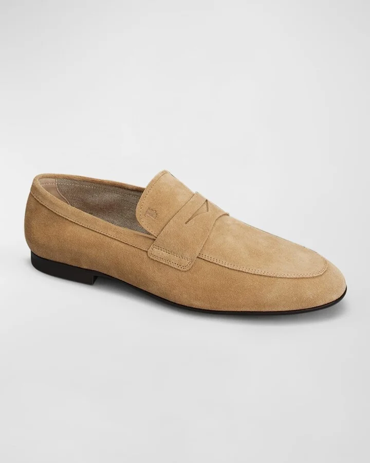 Men's Suede Penny Loafers - Image 3