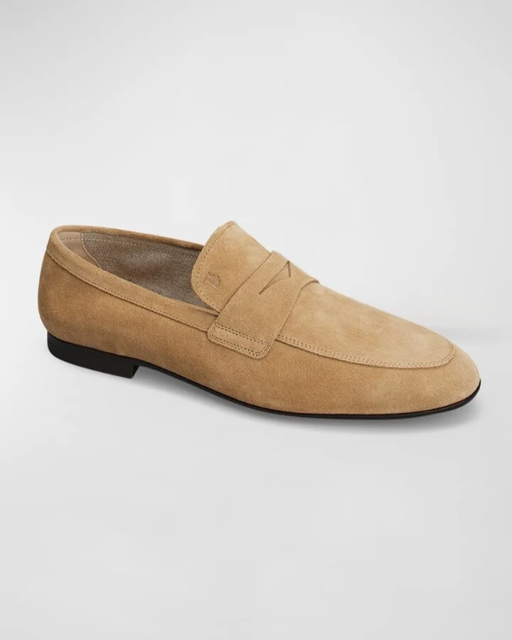 Men's Suede Penny Loafers - Image 7