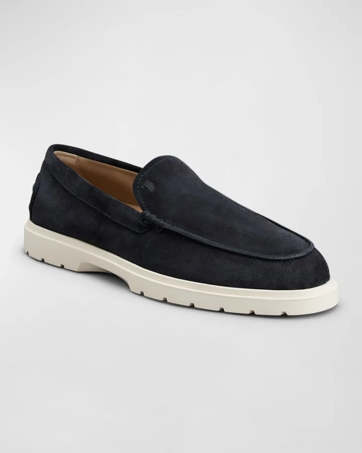 Men's Suede Penny Loafers - Image 2