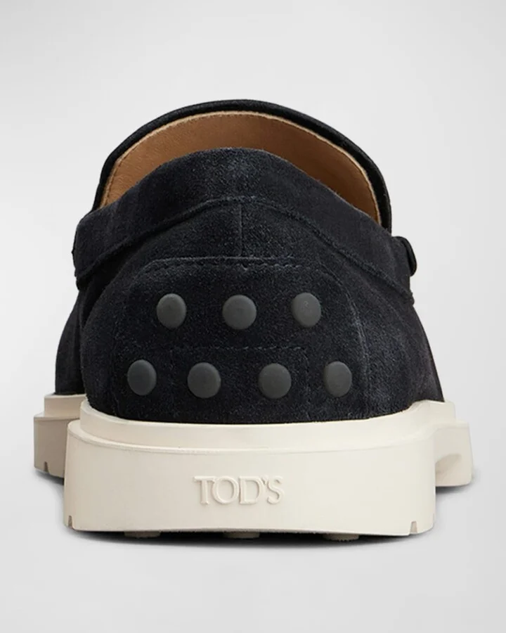 Men's Suede Penny Loafers - Image 10