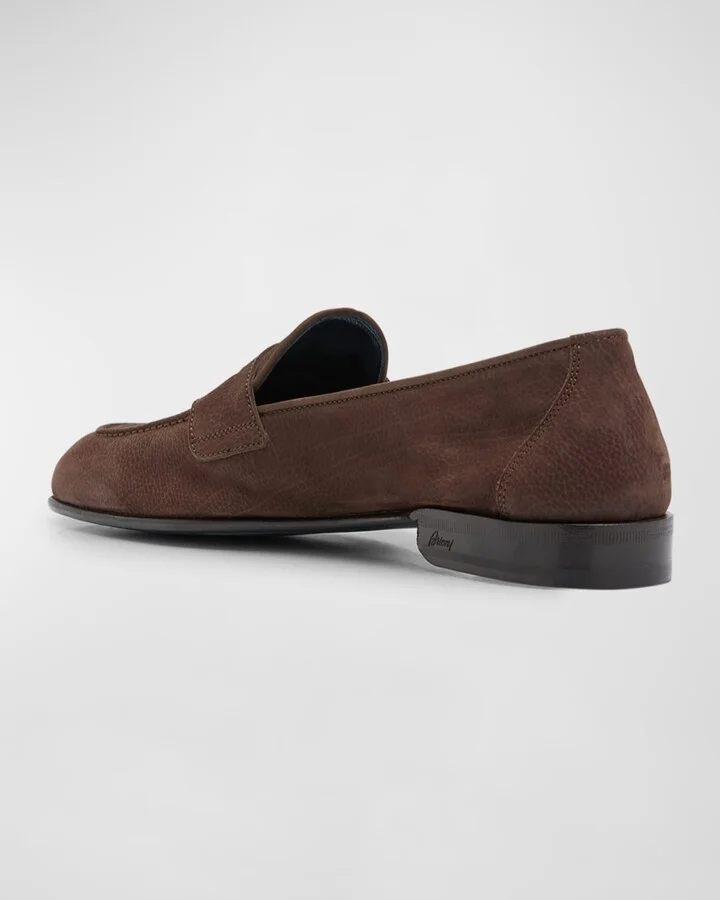 Men's Suede Penny Loafers - Image 4