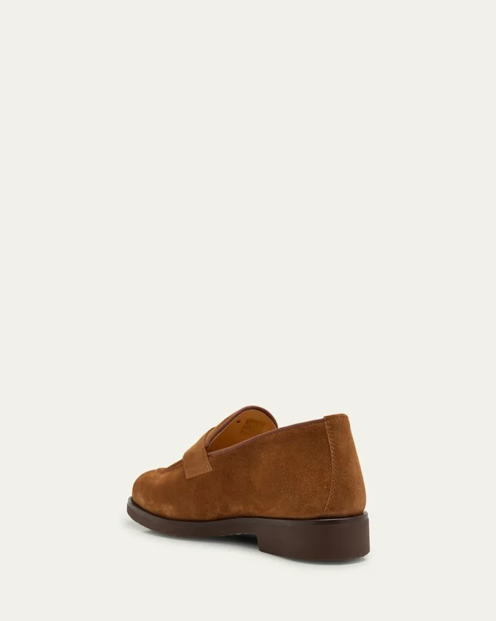 Men's Suede Penny Loafers - Image 4