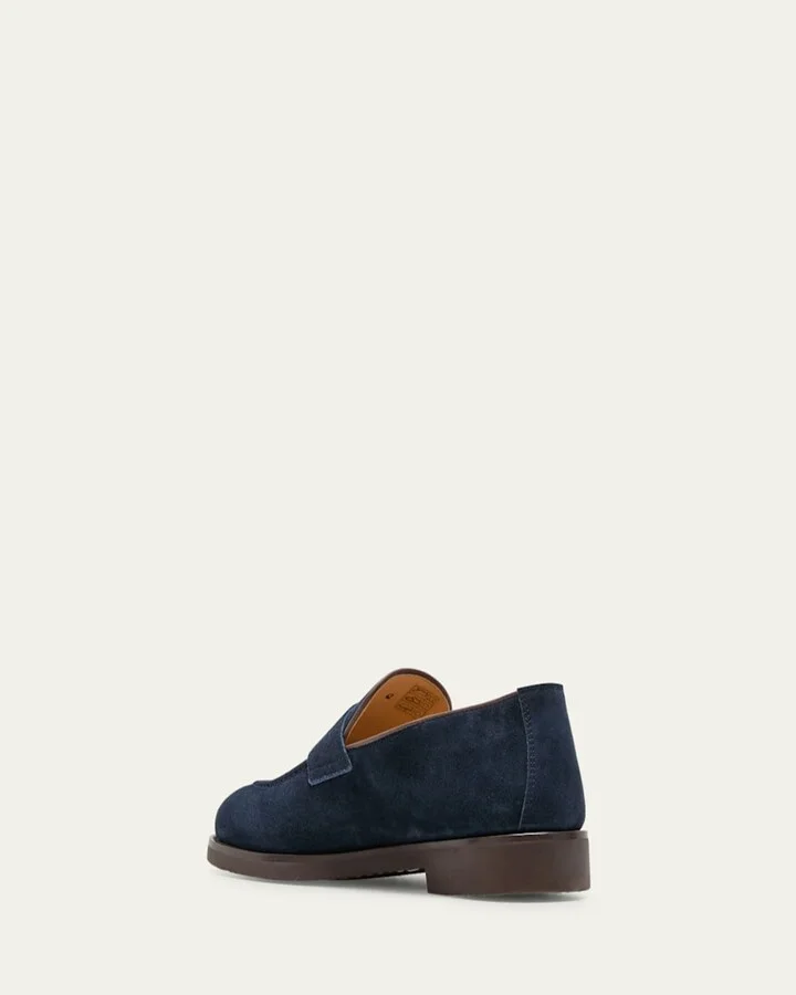 Men's Suede Penny Loafers - Image 8