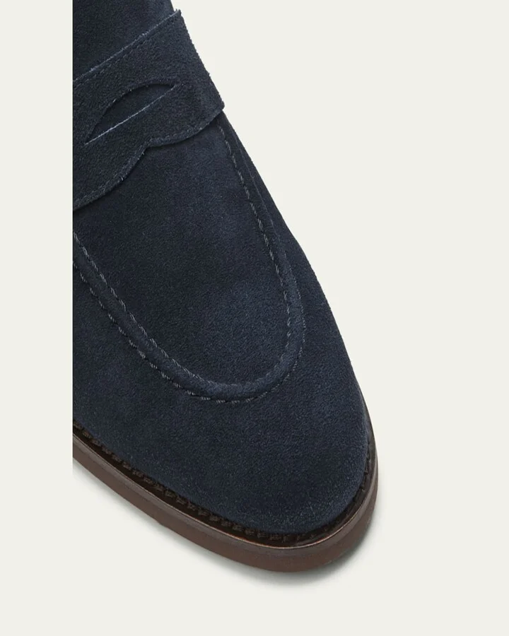 Men's Suede Penny Loafers - Image 9