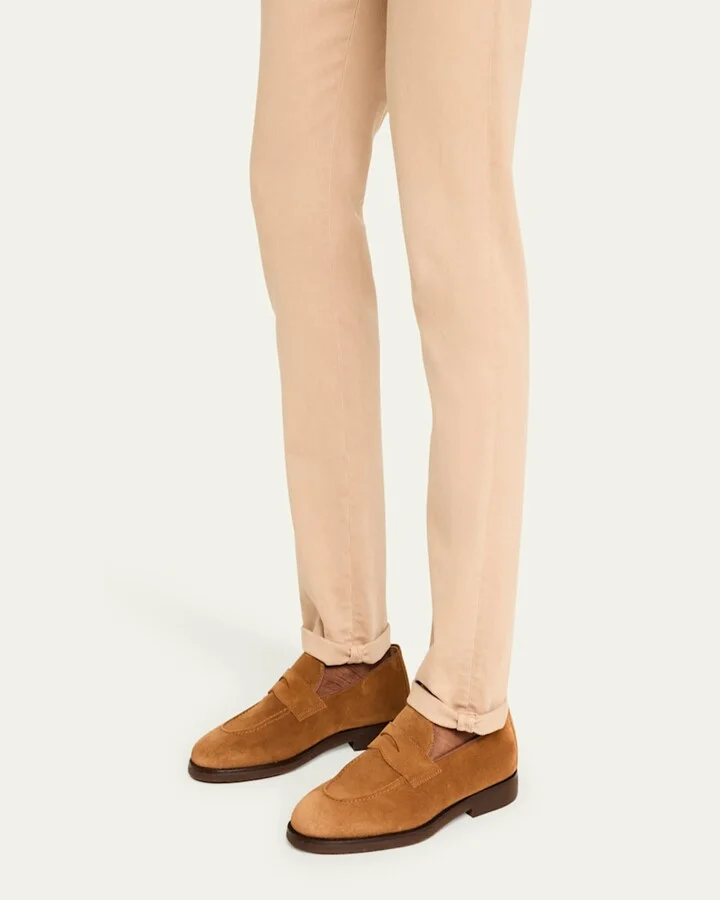 Men's Suede Penny Loafers - Image 11