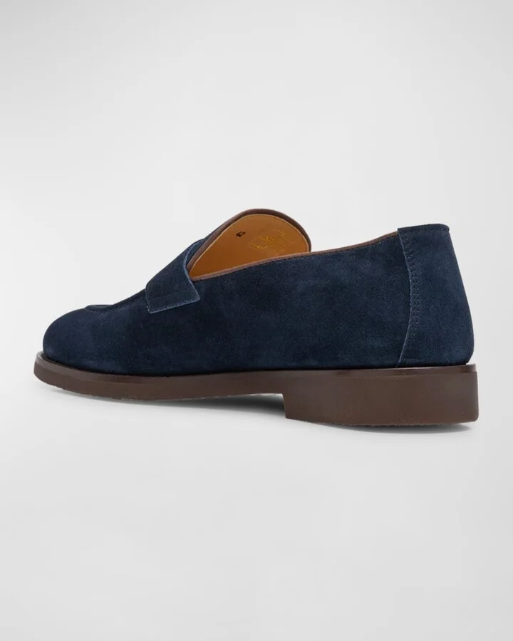 Men's Suede Penny Loafers - Image 3