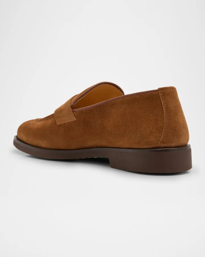 Men's Suede Penny Loafers - Image 11