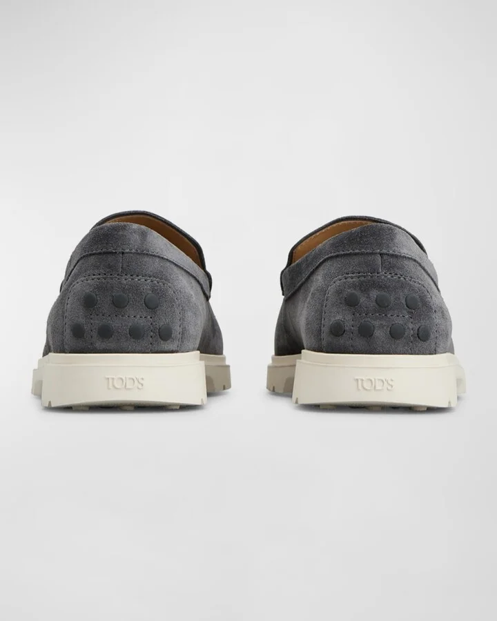 Men's Suede Penny Loafers - Image 3