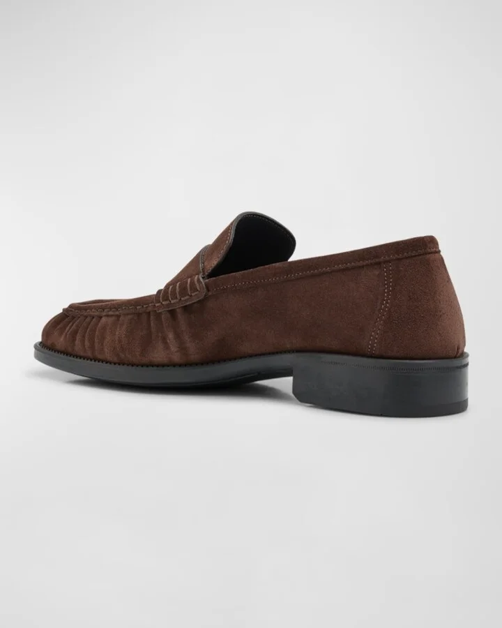 Men's Suede Penny Loafers - Image 8