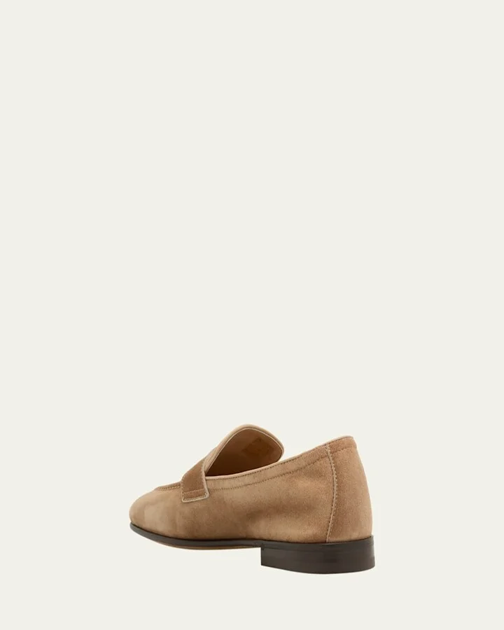 Men's Suede Penny Loafers - Image 3
