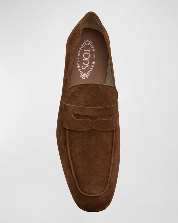 Men's Suede Penny Loafers - Image 5