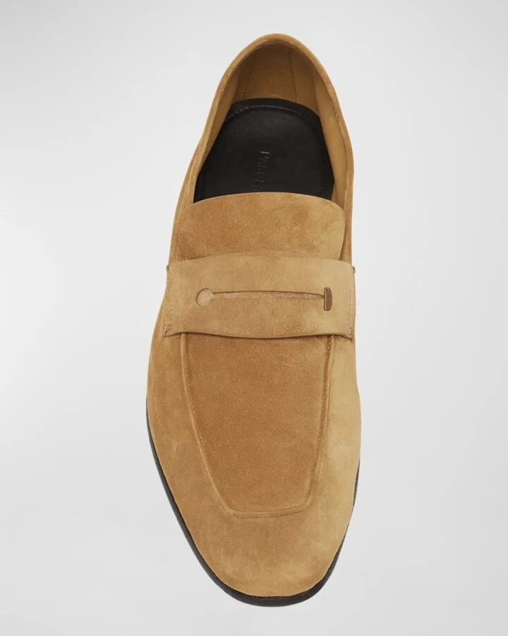 Men's Suede Penny Loafers - Image 2