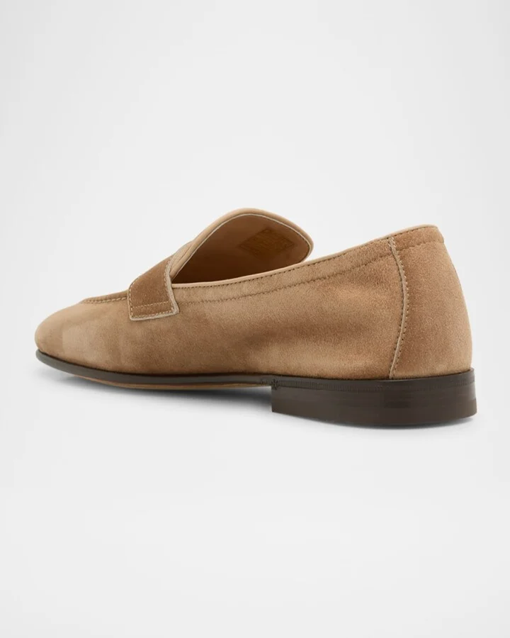 Men's Suede Penny Loafers - Image 2